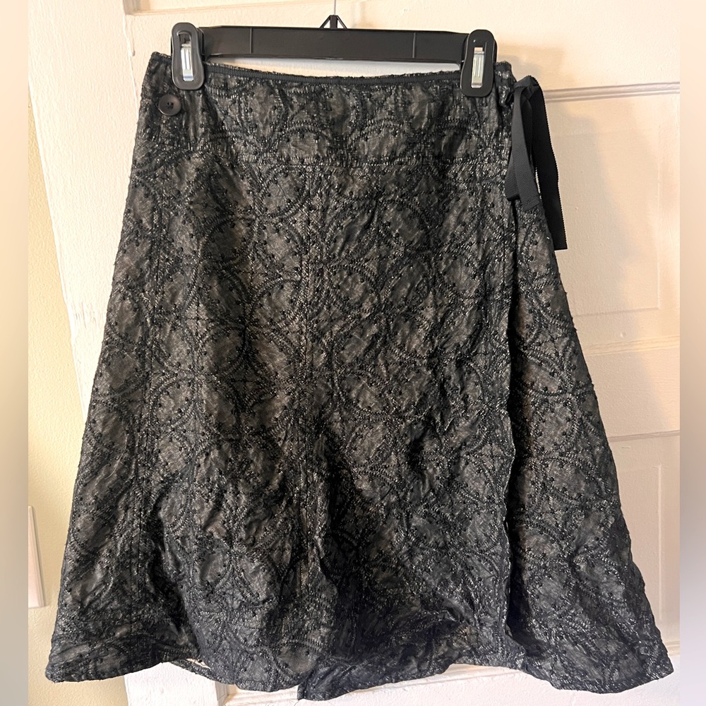 Reversible Tie Mid-Length Skirt